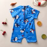 0-3-Years-Baby-Boy-One-Piece-Swimsuit-Swimwear-Short-Sleeve-Zipper-Bathing-Beachwear