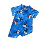 0-3-Years-Baby-Boy-One-Piece-Swimsuit-Swimwear-Short-Sleeve-Zipper-Bathing-Beachwear