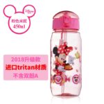 450ml-Disney-cartoon-Mickey-mouse-children-s-plastic-cup-straw-cup-students-drinking-water-kid-bottle