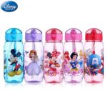 450ml-Disney-cartoon-Mickey-mouse-children-s-plastic-cup-straw-cup-students-drinking-water-kid-bottle