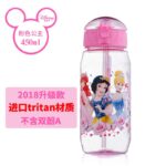 450ml-Disney-cartoon-Mickey-mouse-children-s-plastic-cup-straw-cup-students-drinking-water-kid-bottle